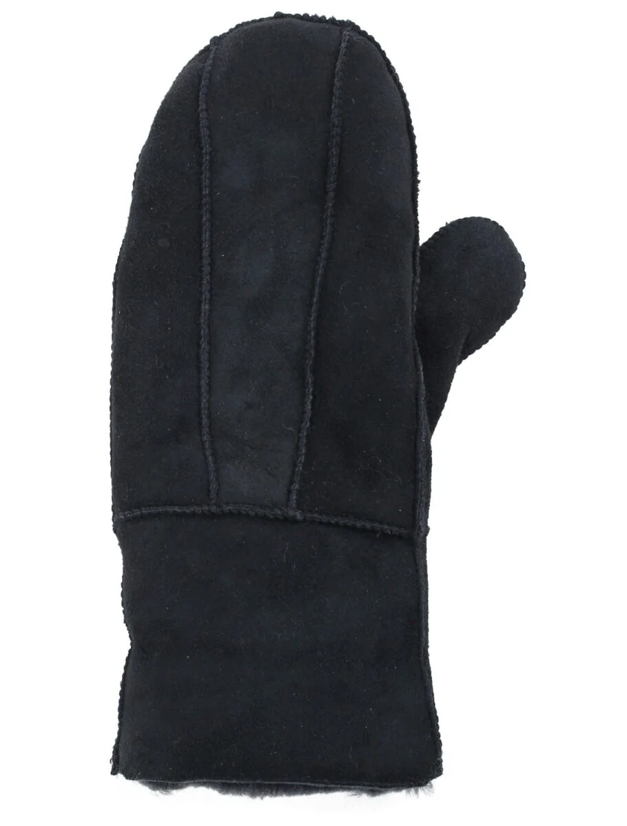 Danefae No Waste Lederfäustlinge in Navy Blau mit Lammfellfutter 
