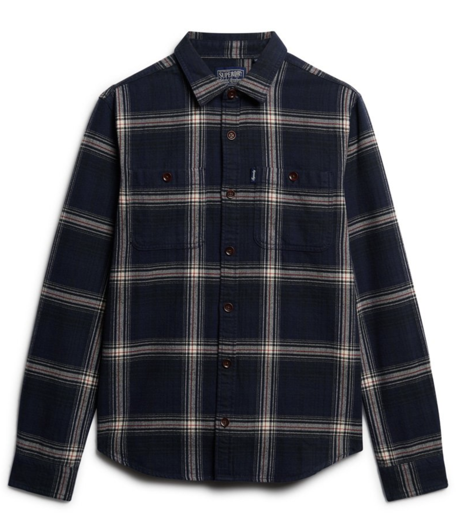 Superdry Herren Vintage Flanellhemd in Navy - SALE Superdry Herren Vintage Flanellhemd in Navy - SALE
