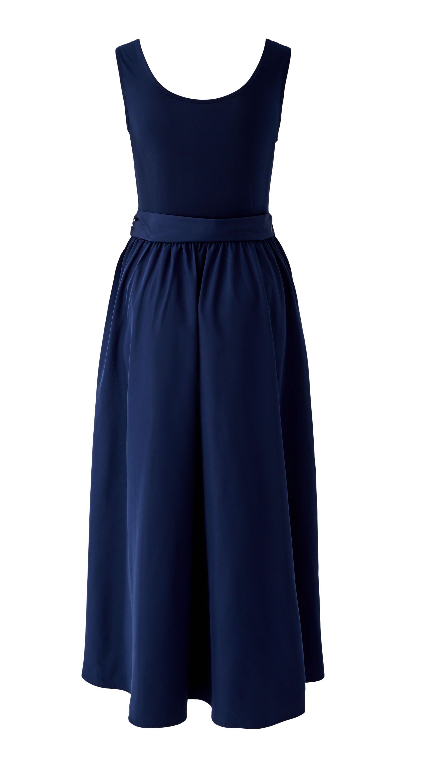 MIss Lagotte Material Mix Kleid in Marineblau