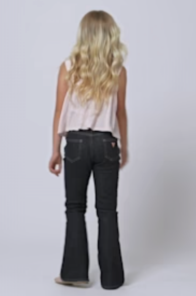 Guess Stretch Denim Flare Fit Jeans in Medium Lily Wash Blau Guess Stretch Denim Flare Fit Jeans in Medium Lily Wash Blau