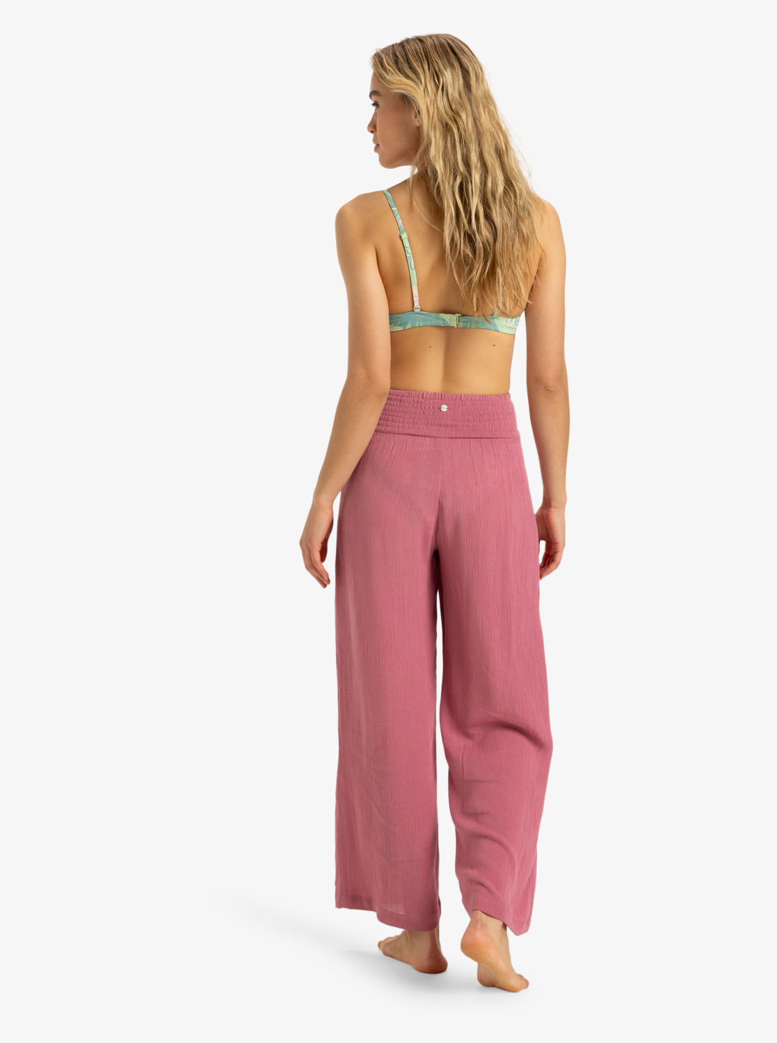 Roxy Along The Beach - Strandhose aus Viskose für Frauen in Altrosa - SALE