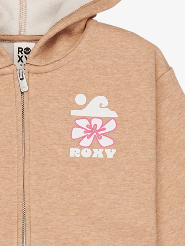 Roxy Surf Feeling Zipper Hoodie Jacke - Sweatjacke Beige Melange