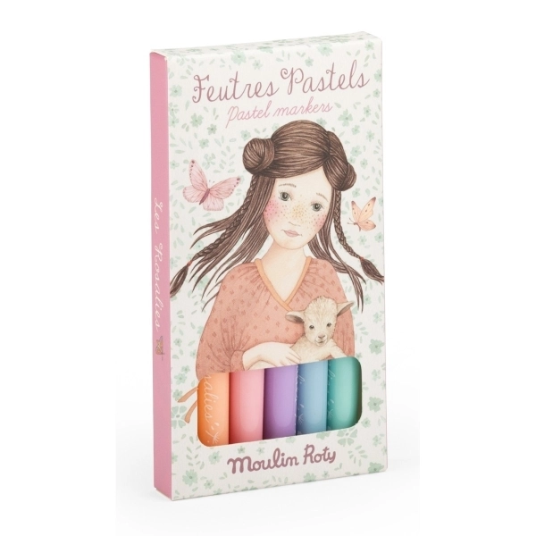 Moulin Roty Rosalies 6 Pastell-Filzstifte Moulin Roty Rosalies 6 Pastell-Filzstifte