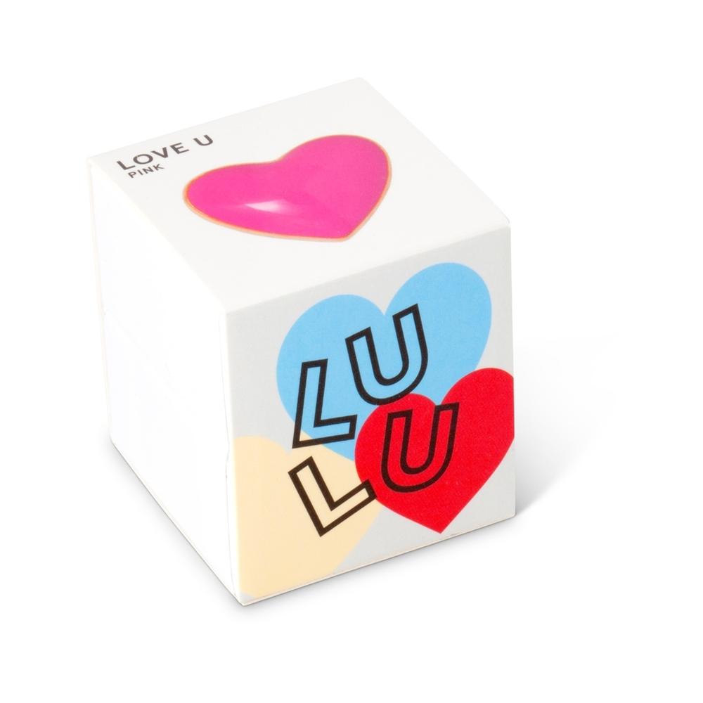 LuLu Love U Stecker Ohrring Emaile Herz in Pink - 1 Ohrring