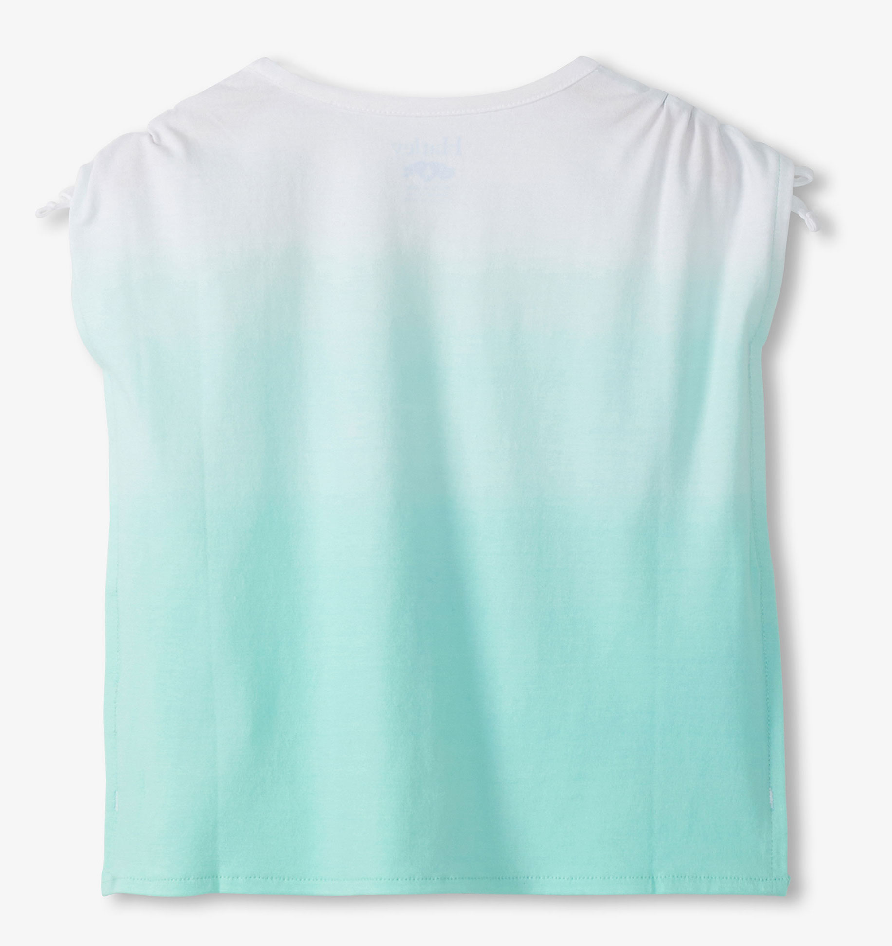 Hatley Kids Kurzarm T-Shirt mit gerafften Schulter - Glitzer Meerjungfrau Flosse Hatley Kids Kurzarm T-Shirt mit gerafften Schulter - Glitzer Meerjungfrau Flosse
