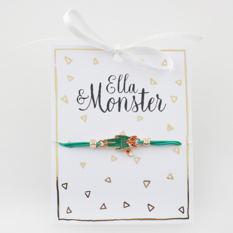 Ella & Monster Armband in grün - gold Fuchs