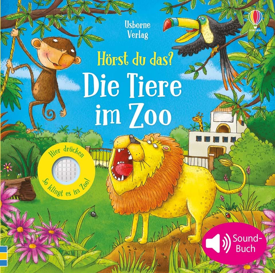 USBORNE-TIERE-IM-ZOO-SOUND-BUCH Usborne Sound Buch Hörst du das? Tiere im Zoo