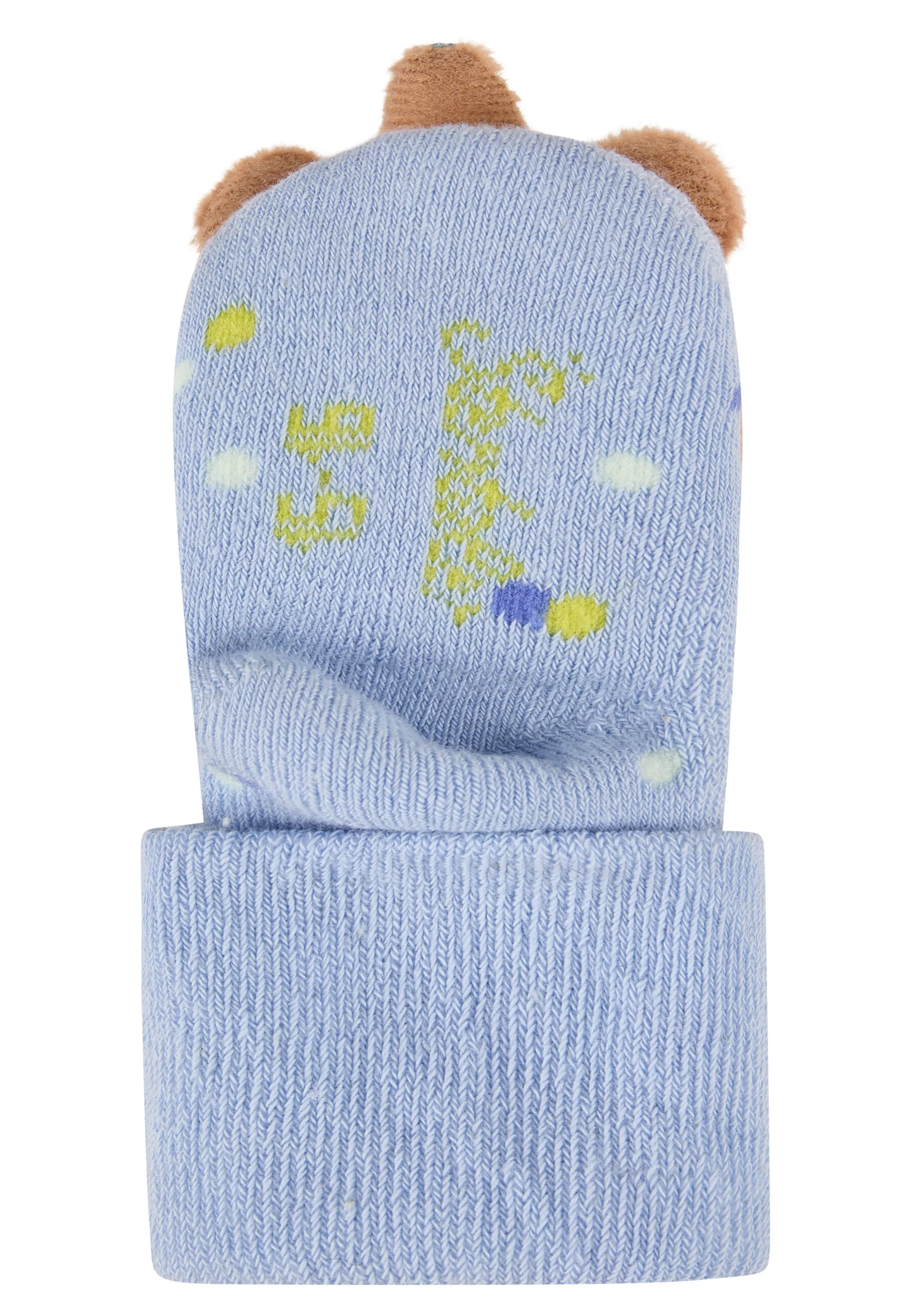 Sterntaler Baby Rasselsöckchen in Blau - Party Bär Sterntaler Baby Rasselsöckchen in Blau - Party Bär