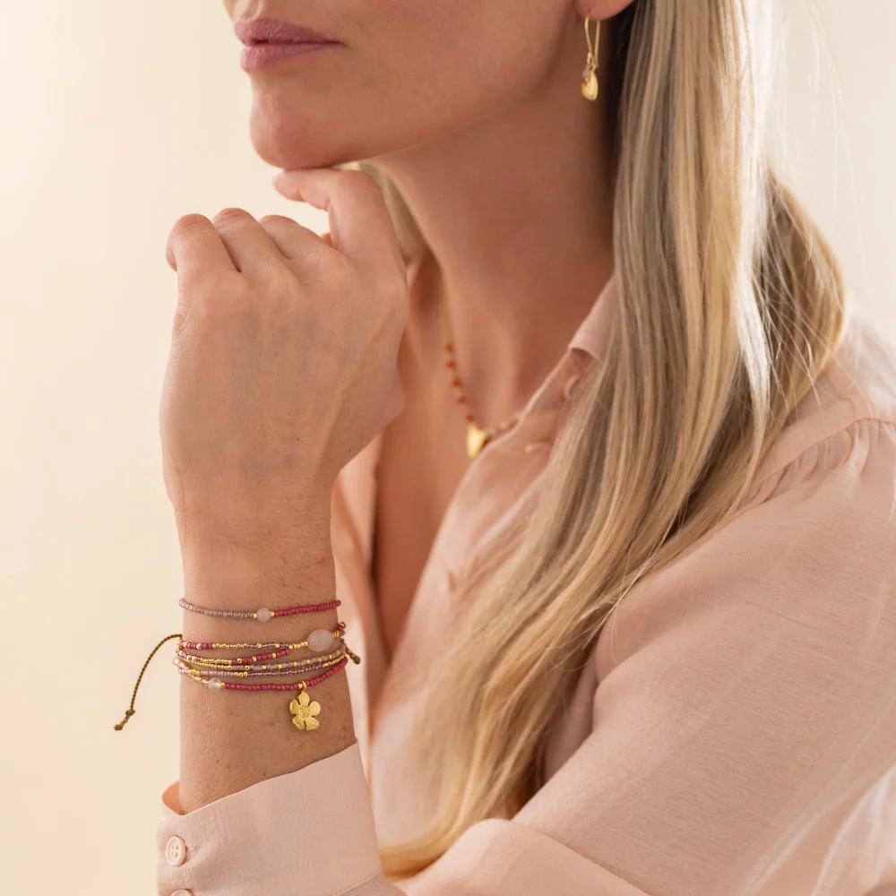A Beautiful Story Shining Rosenquarz Armband 