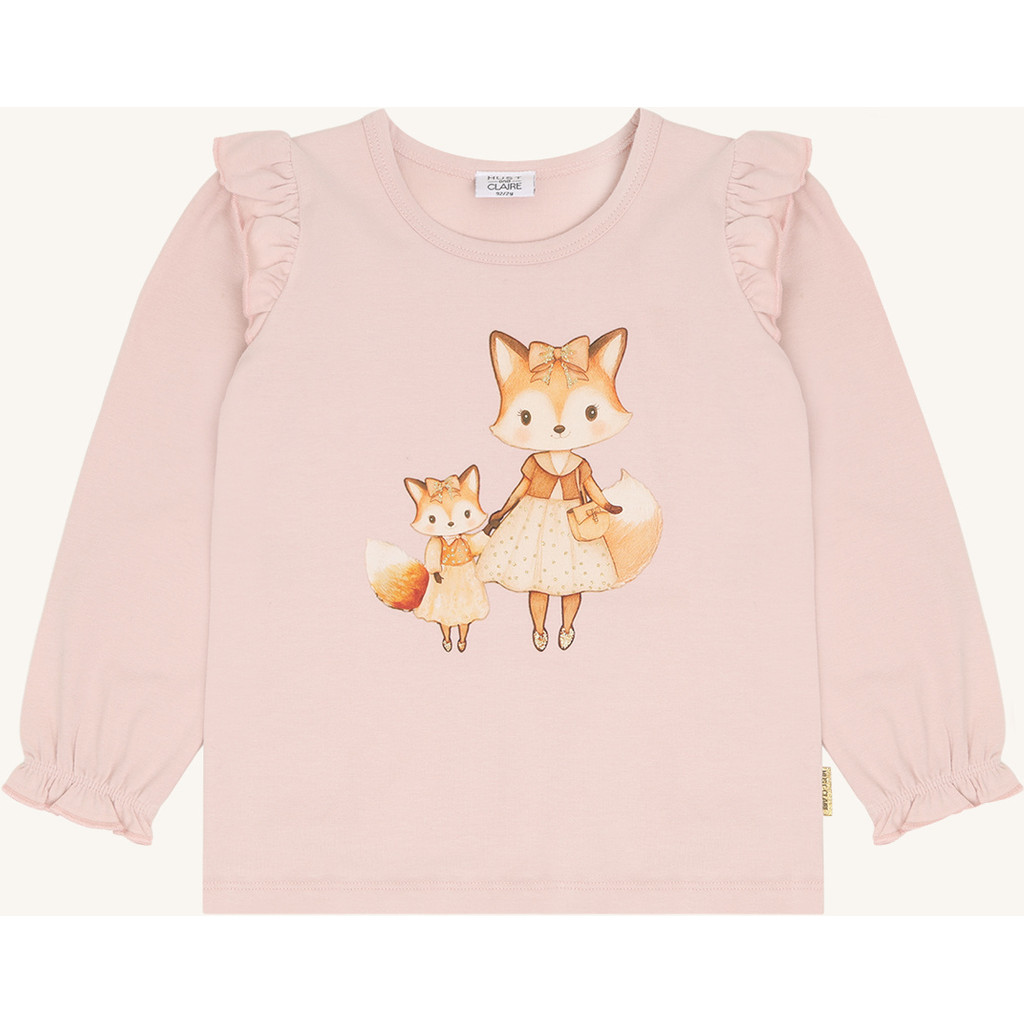 Hust & Claire Alma Langarm Shirt in Rosa - Fuchs