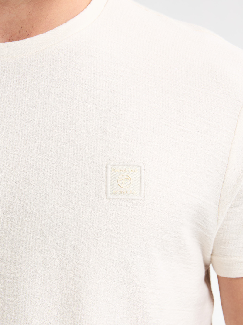 Petrol Industries Herren T-Shirt in Seashell Creme Weiß Petrol Industries Herren T-Shirt in Seashell Creme Weiß