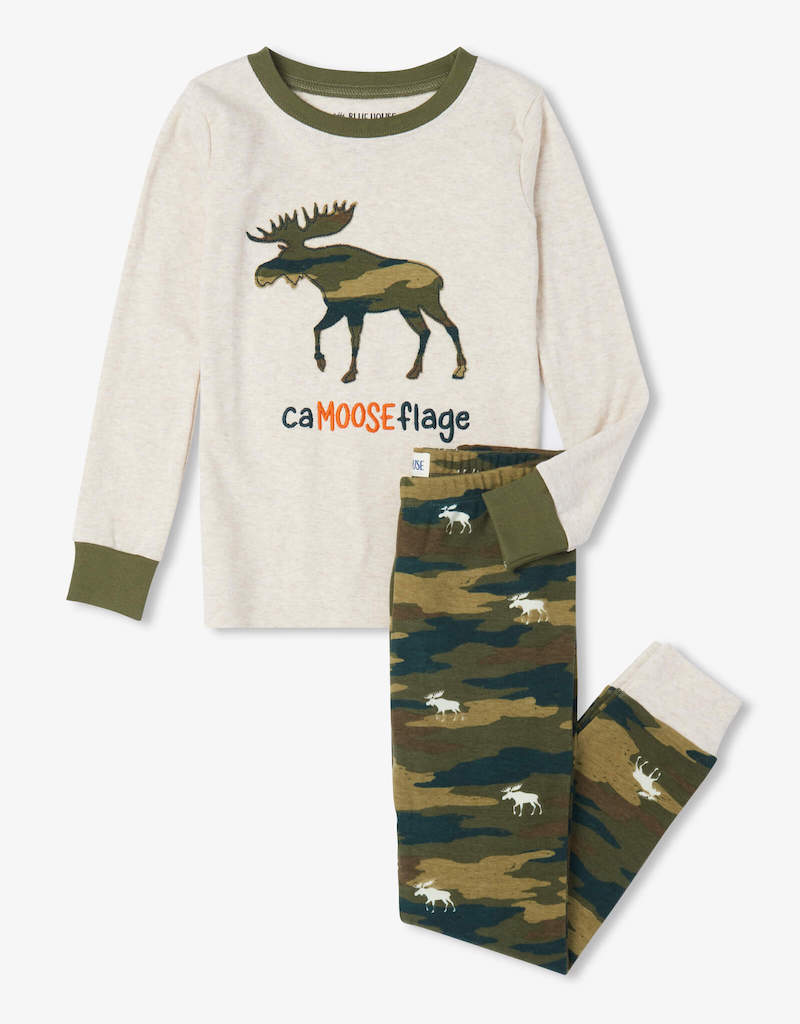 Little Blue House Langarm Pyjama - Camooseflage - SALE