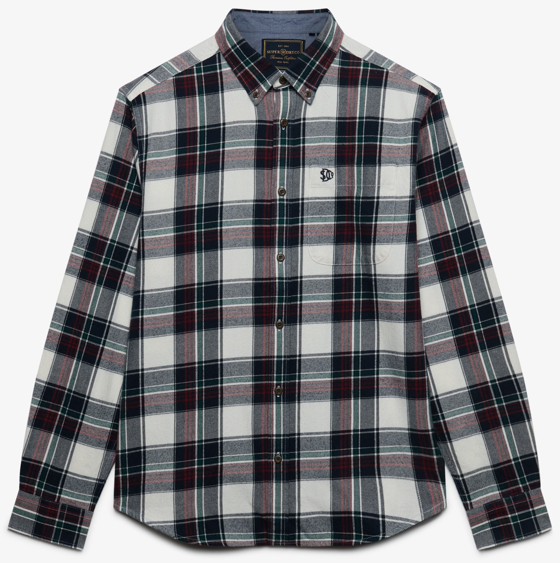 Superdry Herren Baumwoll Holzfällerhemd mit langen Ärmeln