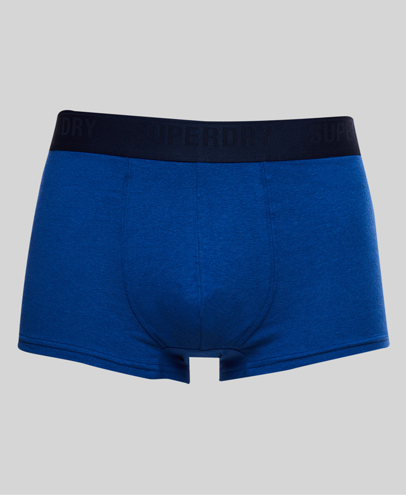 Superdry Trunk Unterhosen 3er Pack - Navy/Bright Blue/Mazerine