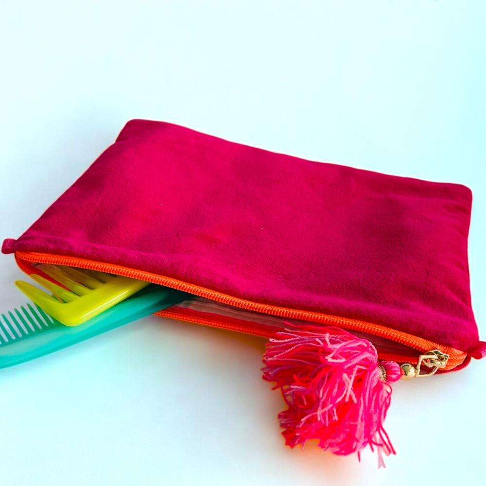 Noi Velvet Tasche in Rot mit Blumen - Creative Chaos - SALE