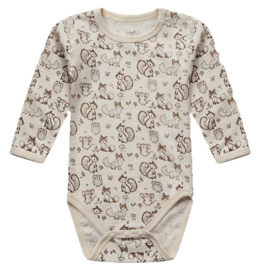Hust & Claire Bo Wolle Body in Creme - Woodland Waldtiere Hust & Claire Bo Wolle Body in Creme - Woodland Waldtiere