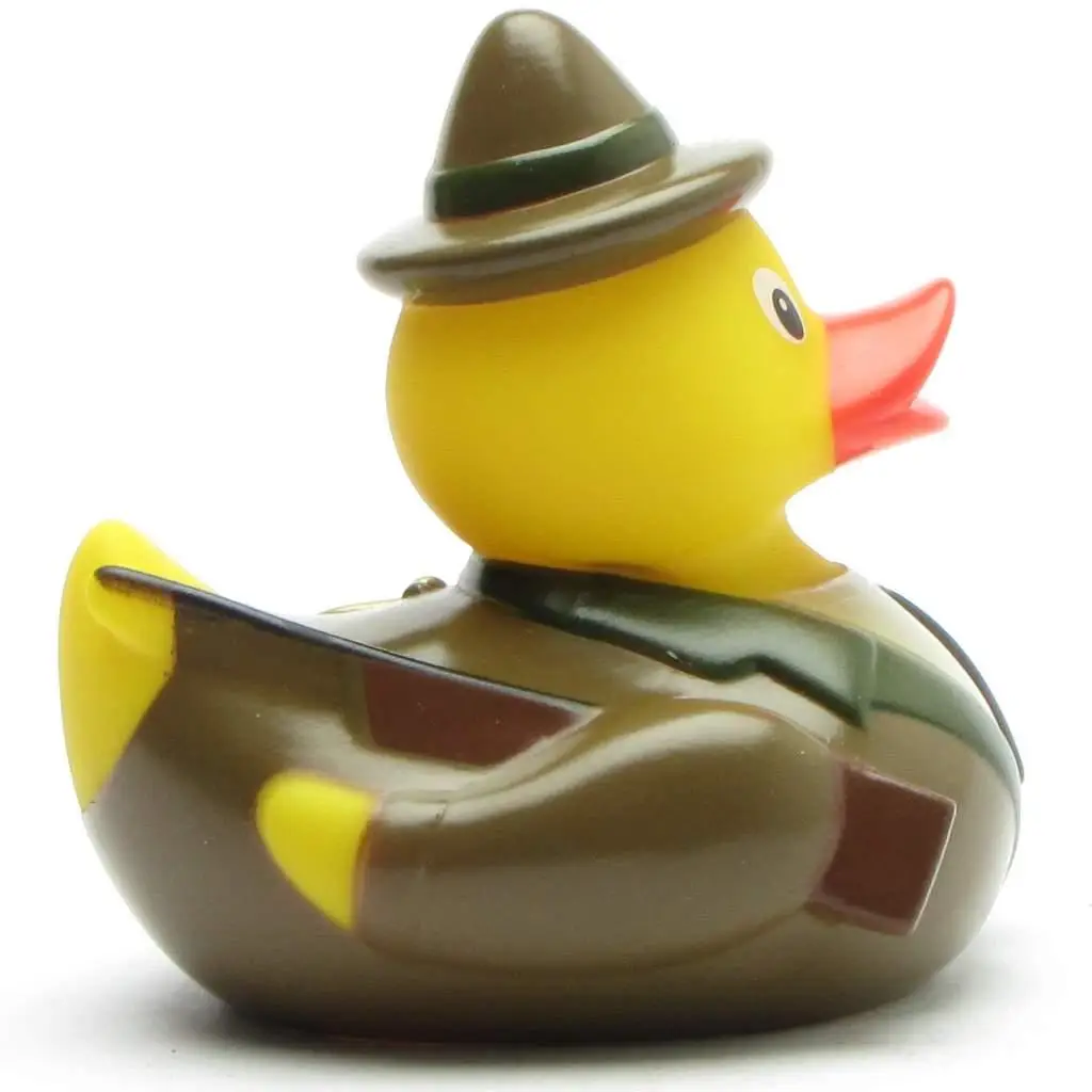 Lanco Hunter Duck - Naturkautschuk Badeente Jäger - Gummiente
