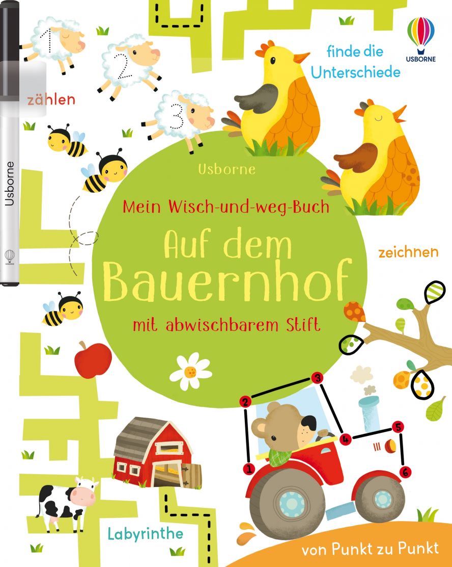 Usborne Mein Wisch-und-weg-Buch: Auf dem Bauernhof