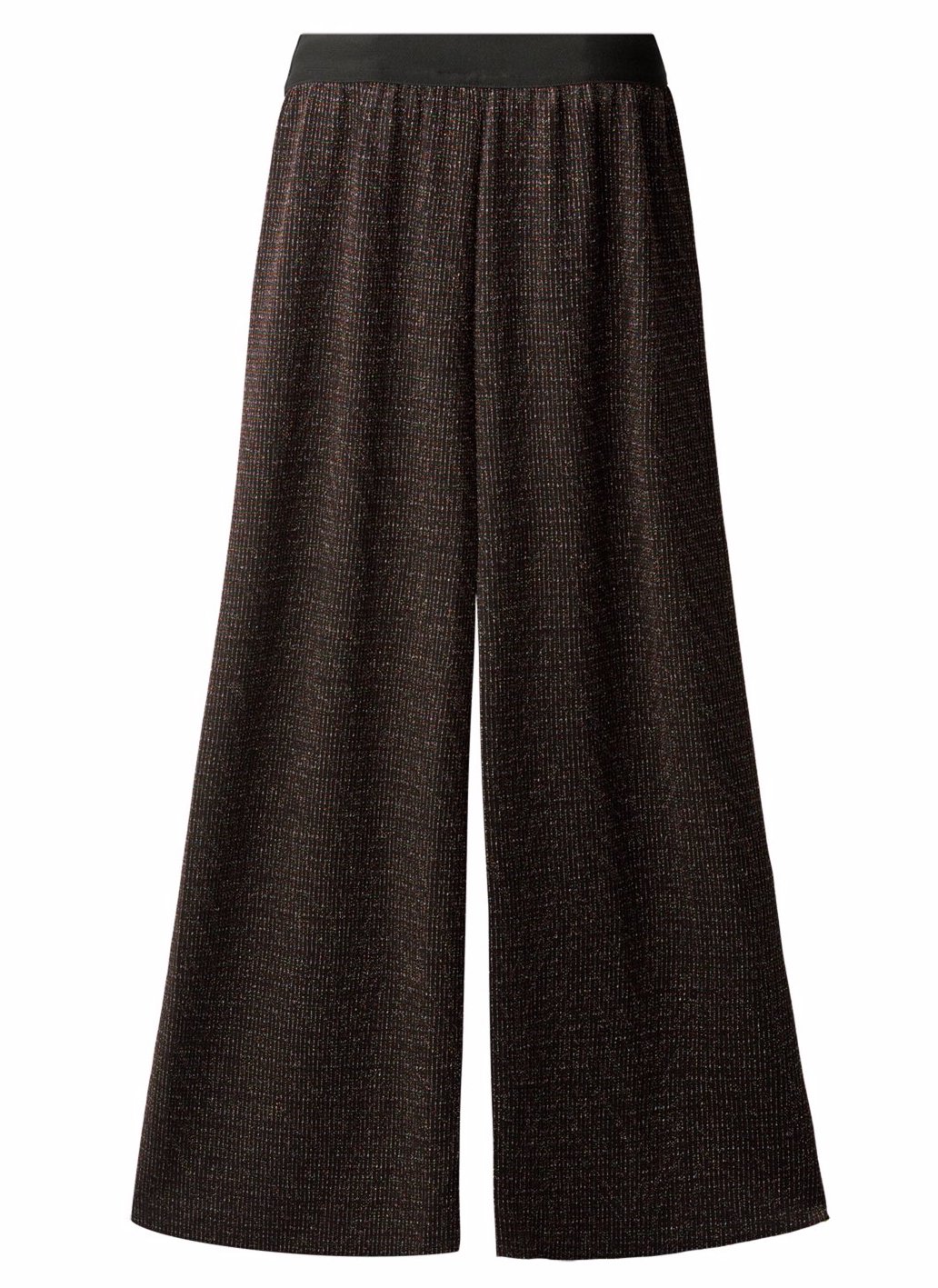Molo Alenna weiche Wide-Leg Glitzer Hose - Schwarz mit Multi-Farbe Glitzer Molo Alenna weiche Wide-Leg Glitzer Hose - Schwarz mit Multi-Farbe Glitzer