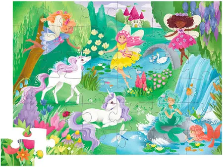 Crocodile Creek Puzzle - Magical Friends - Magische Freunde - Einhorn & Fee 36 Teile Crocodile Creek Puzzle - Magical Friends - Magische Freunde - Einhorn & Fee 36 Teile