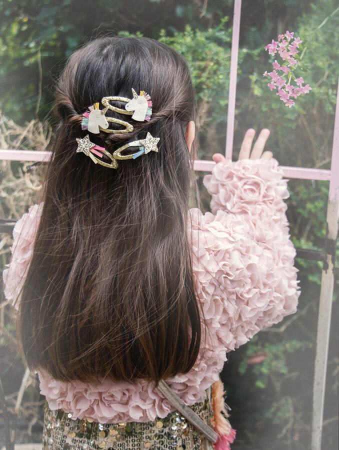 Rockahula Sally Rainbow Unicorn Clips Haarspangen Gold Glitzer Regenbogen Einhorn Rockahula Sally Rainbow Unicorn Clips Haarspangen Gold Glitzer Regenbogen Einhorn