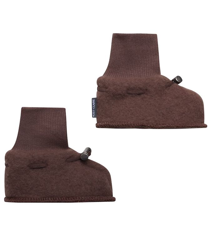 Hust & Claire Felice Merinowolle Baby Schuhe in Braun