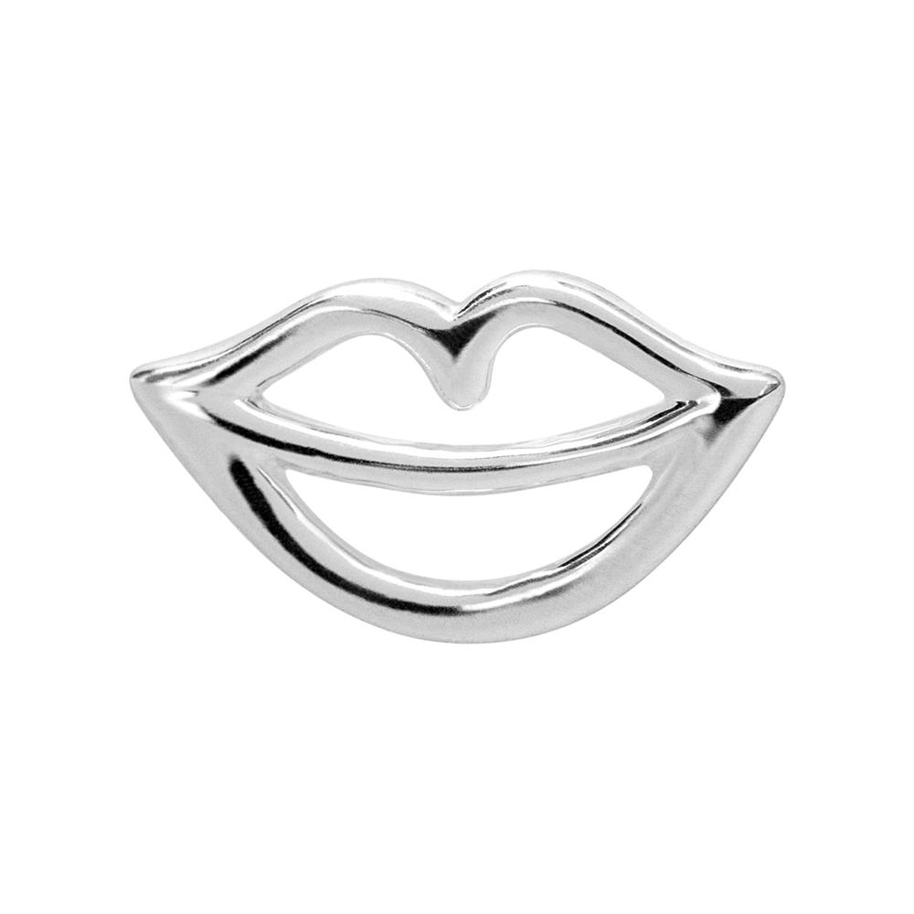 SECRET_1_STUCK_-_GLANZEND-Ear_stud_1_pcs-LULUE105-Silber_1000x LuLu Secret - Glänzend Silber- Lippen