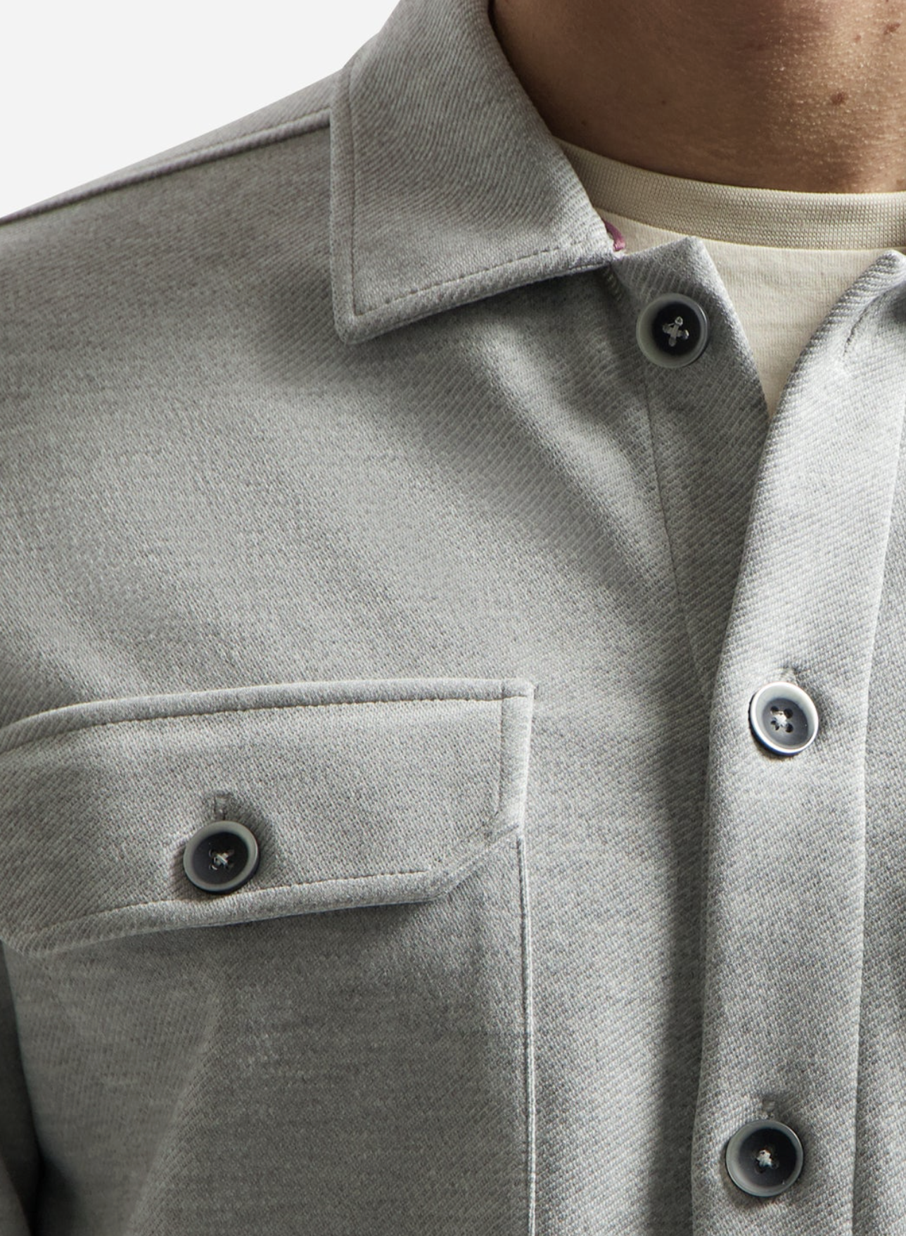 No Excess Herren Overshirt in Grau meliert