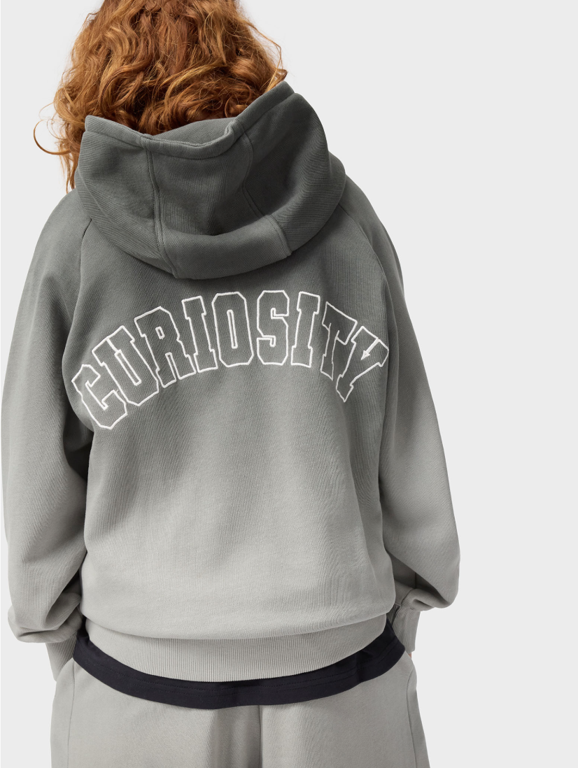 Molo Mic Hoody Sweatshirt GOTS Bio-Baumwolle in Storm Grey Dip Dye - Curiosity