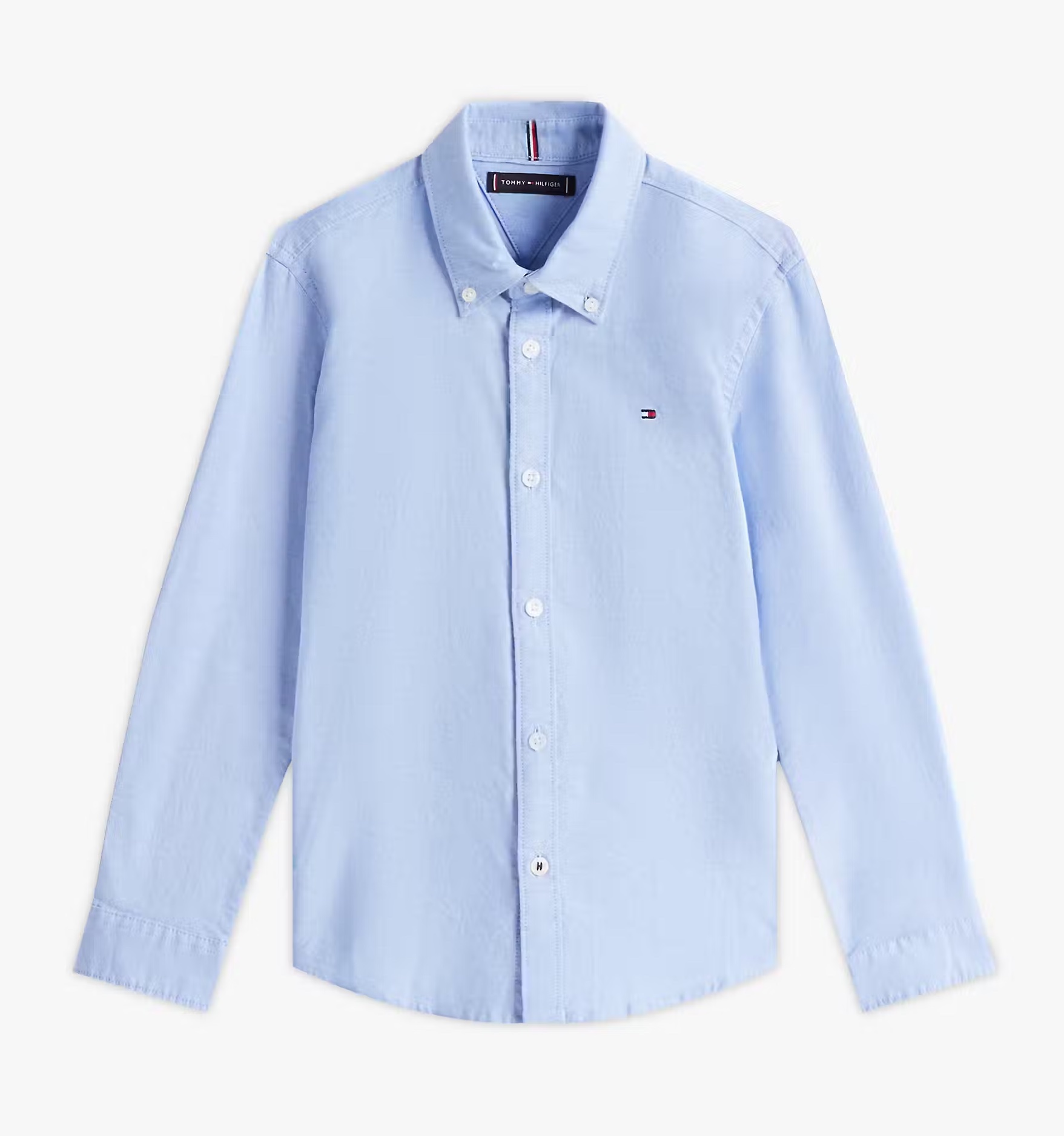Tommy Hilfiger Langarm Hemd Klassisch in Hellblau 
