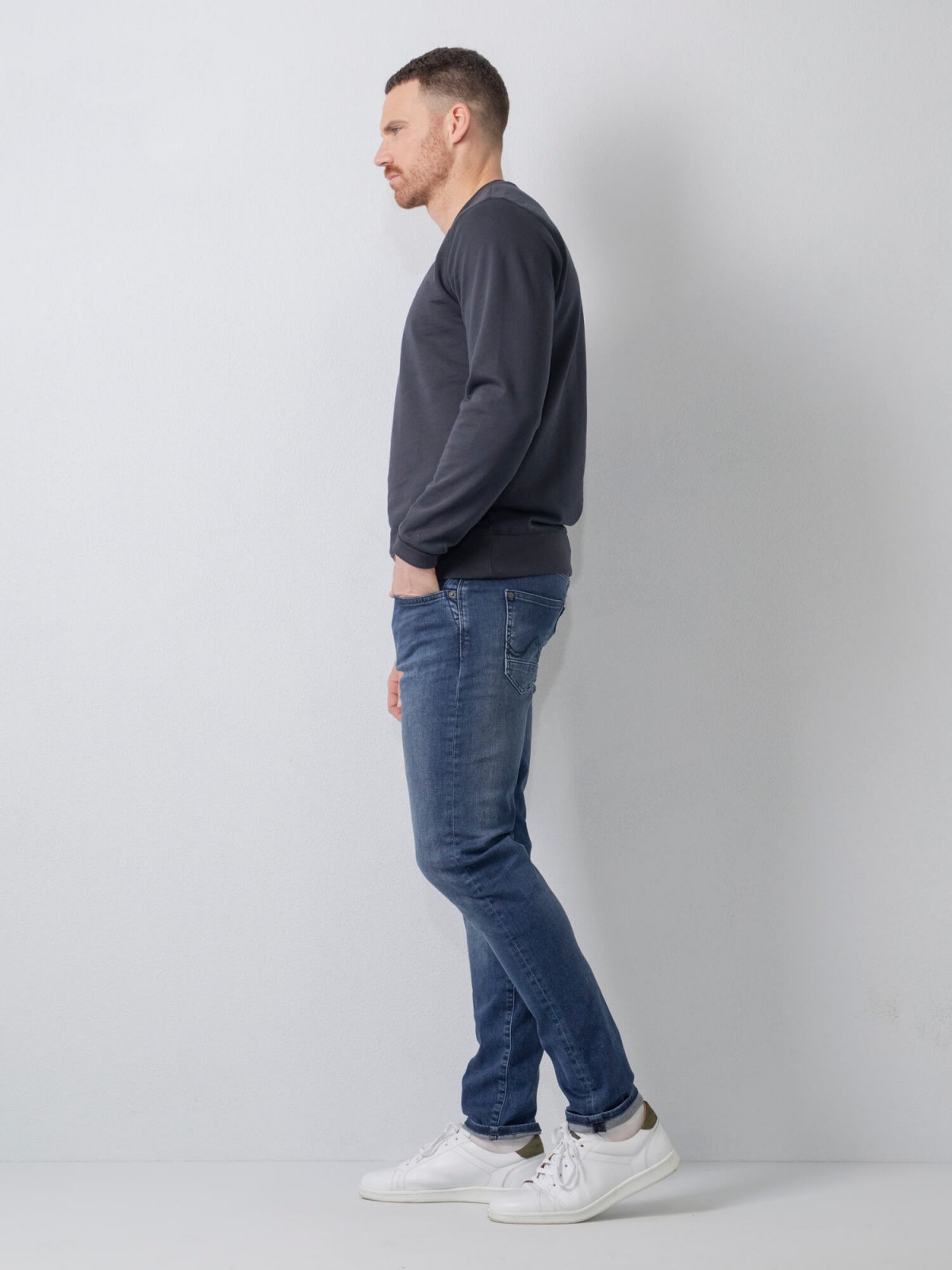 Petrol Industries Seaham Slim Fit Stretch Jeans in Blue Denim