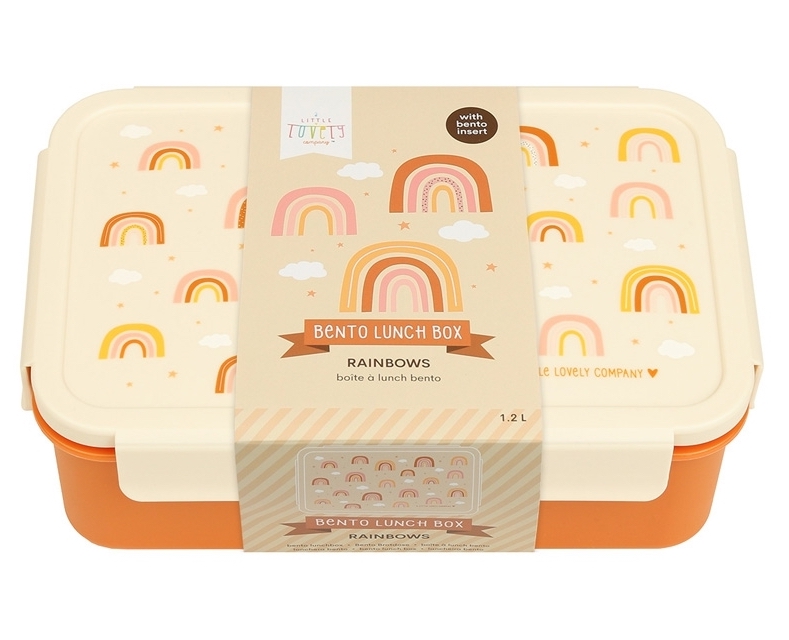 A Little Lovely Company Bento Box Brotzeitbox Lunchbox - Regenbogen A Little Lovely Company Bento Box Brotzeitbox Lunchbox - Regenbogen