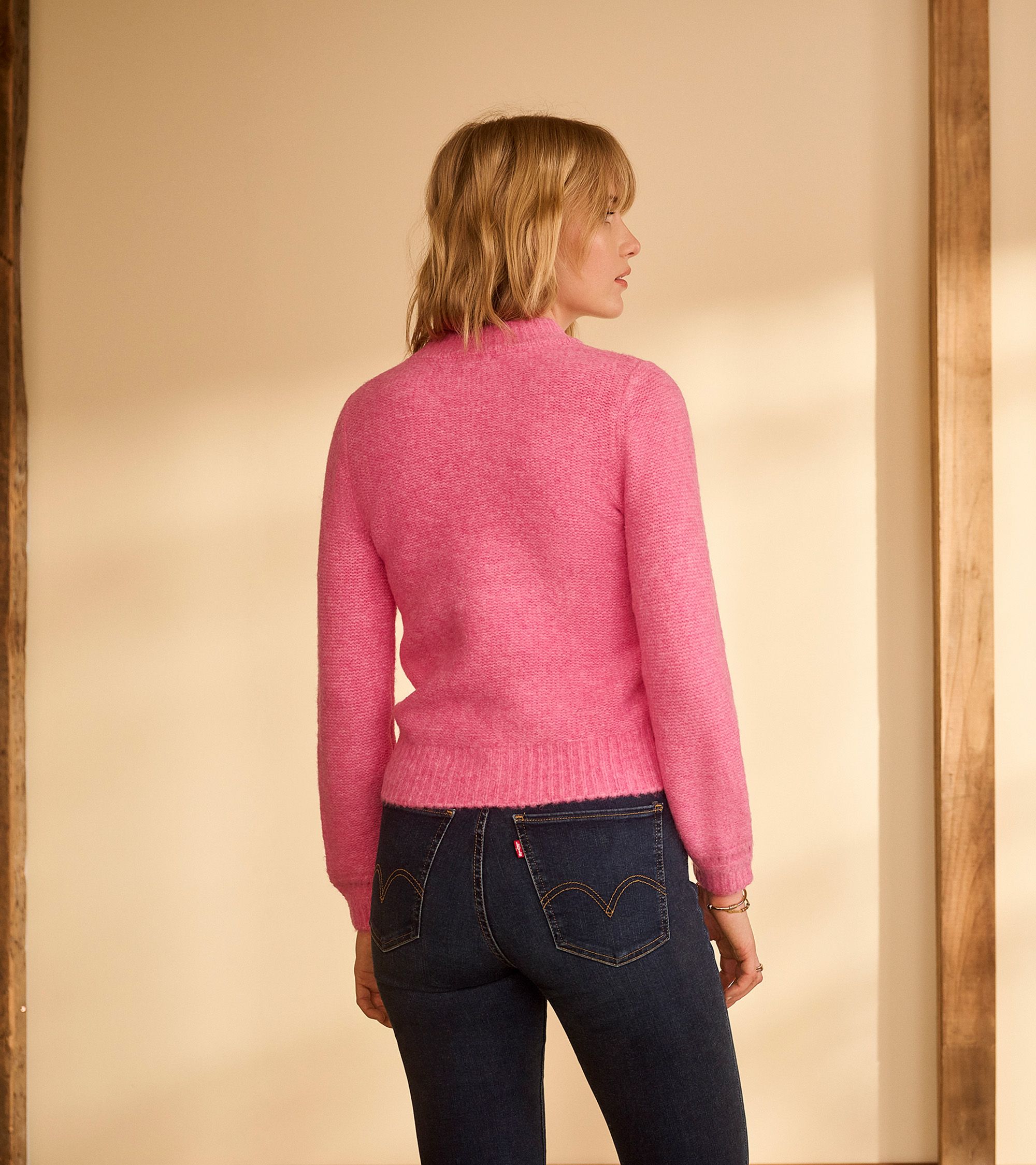 Hatley Damen Petal Kabelstrick Pullover in Pink- SALE