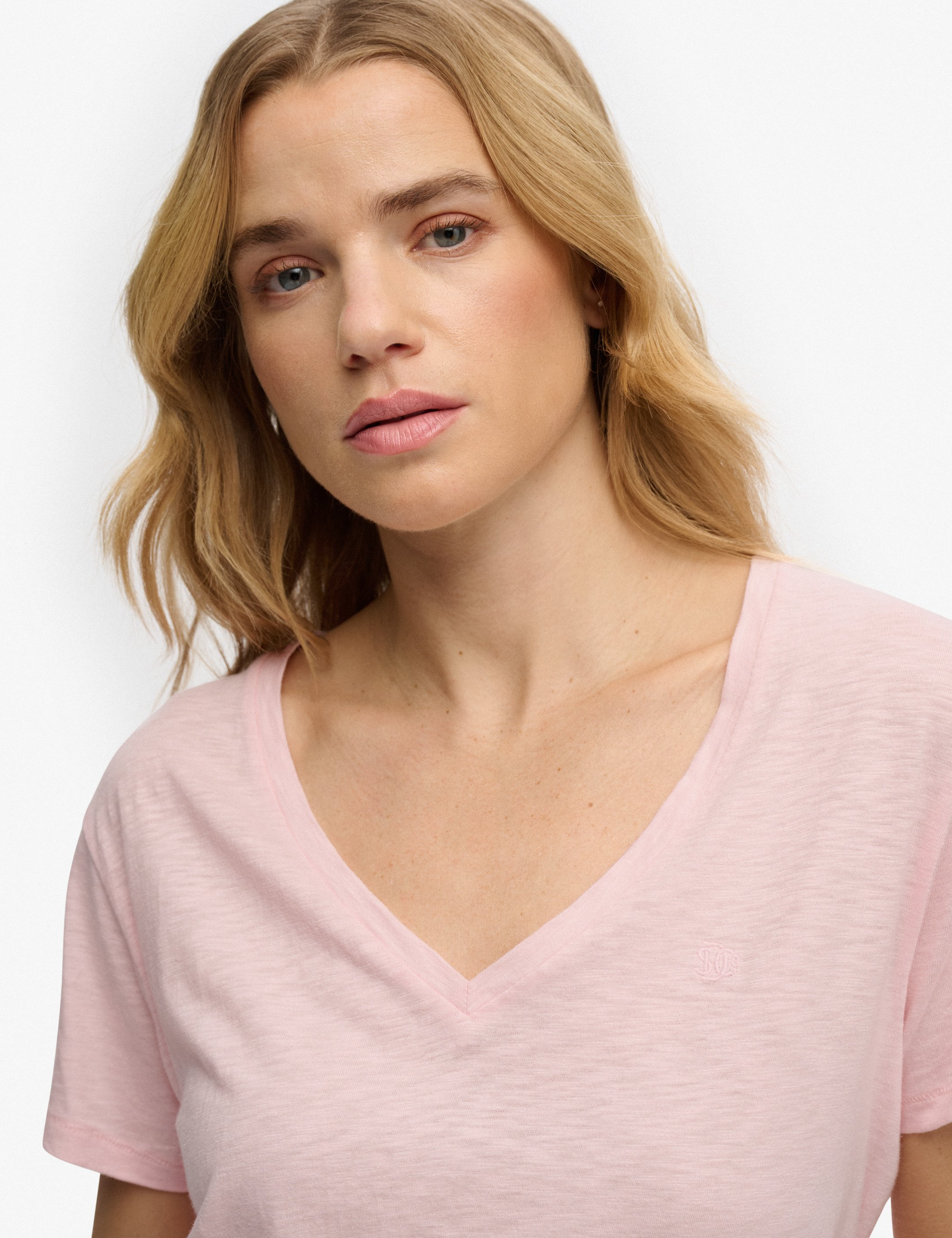 Superdry Damen Studios Slub T-Shirt in Rosa