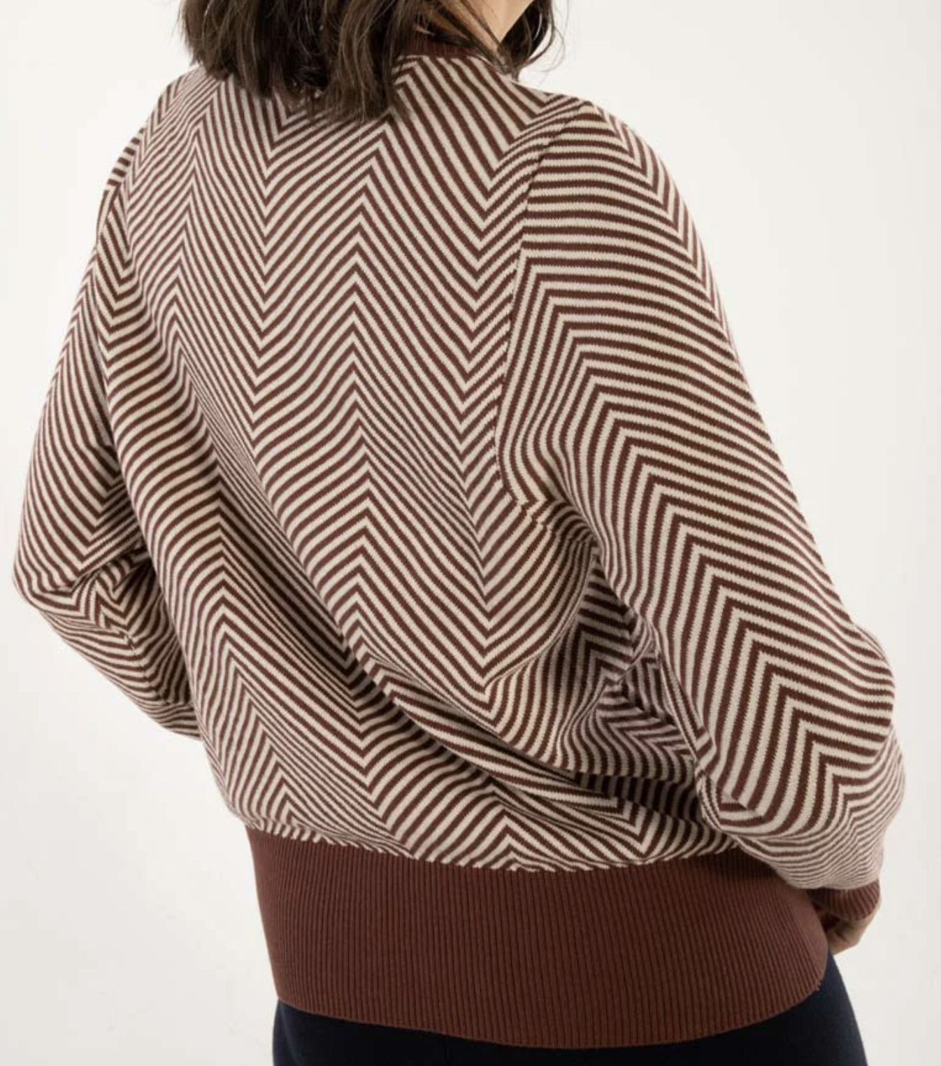 Danefae Damen Strickpullover Danefox in Braun & Creme Zick Zack Chevron Danefae Damen Strickpullover Danefox in Braun & Creme Zick Zack Chevron