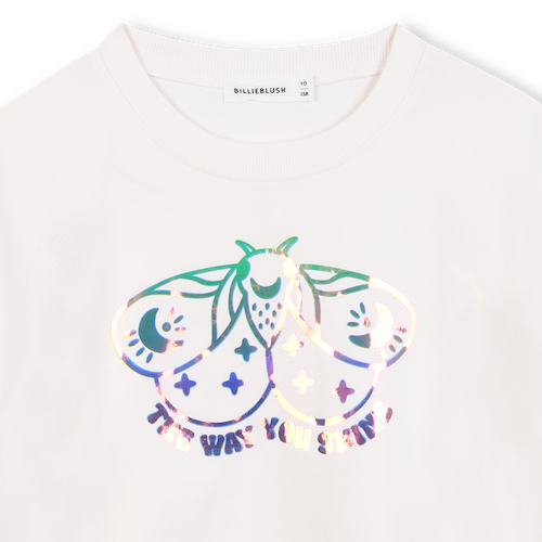 Billieblush Langarm T-Shirt in Creme - Irredescent - The Way You Shine