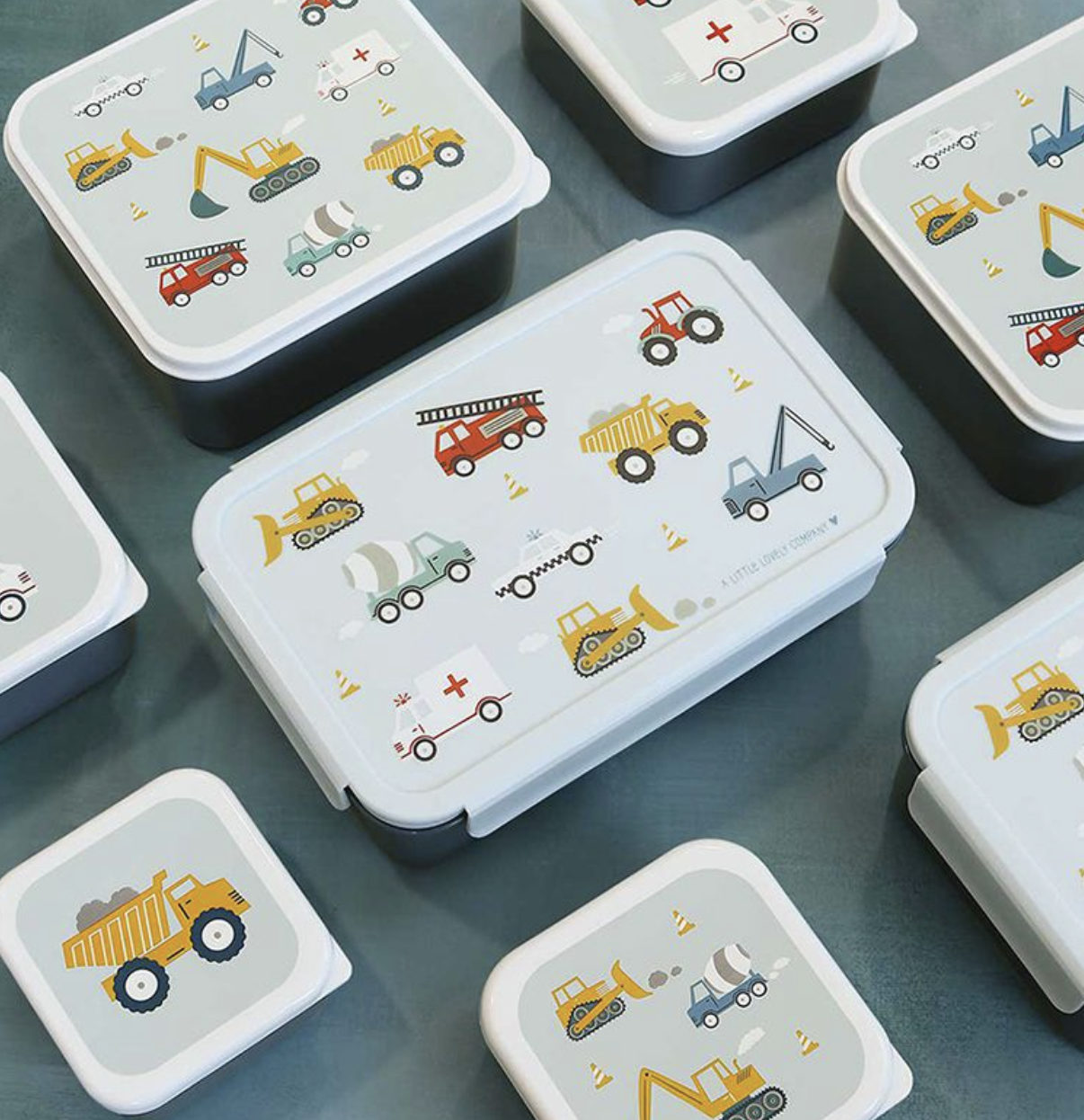 A Little Lovely Company Bento Box Brotzeitbox Lunchbox - Fahrzeuge