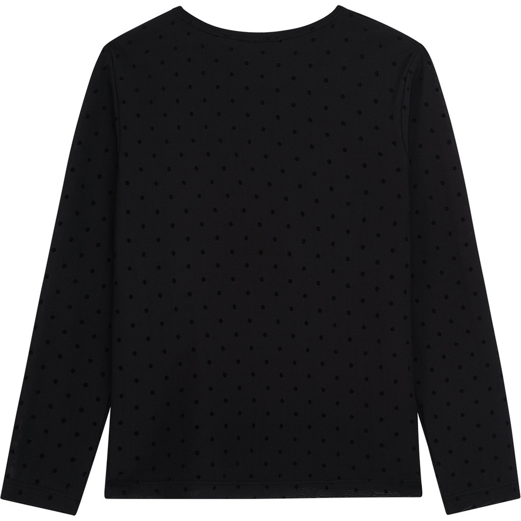 Danamade DAKELA Langarm Top Schwarz mit Polka Dots & Mesh Ärmel Danamade DAKELA Langarm Top Schwarz mit Polka Dots & Mesh Ärmel
