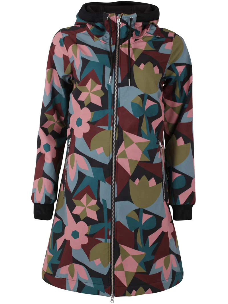 Danefae Jane Softshell Jacke - Geofleur/Rosa,Oliv,Blau - SALE