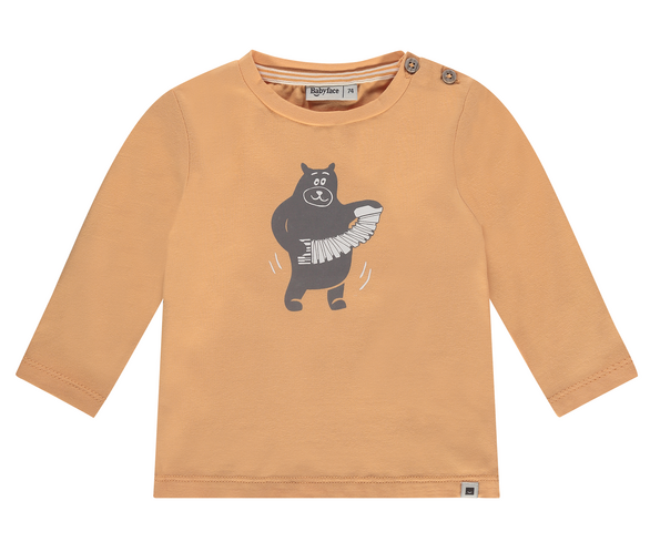 Babyface Baby Jungs Langarm T-Shirt in Orange - Akkordian Bär