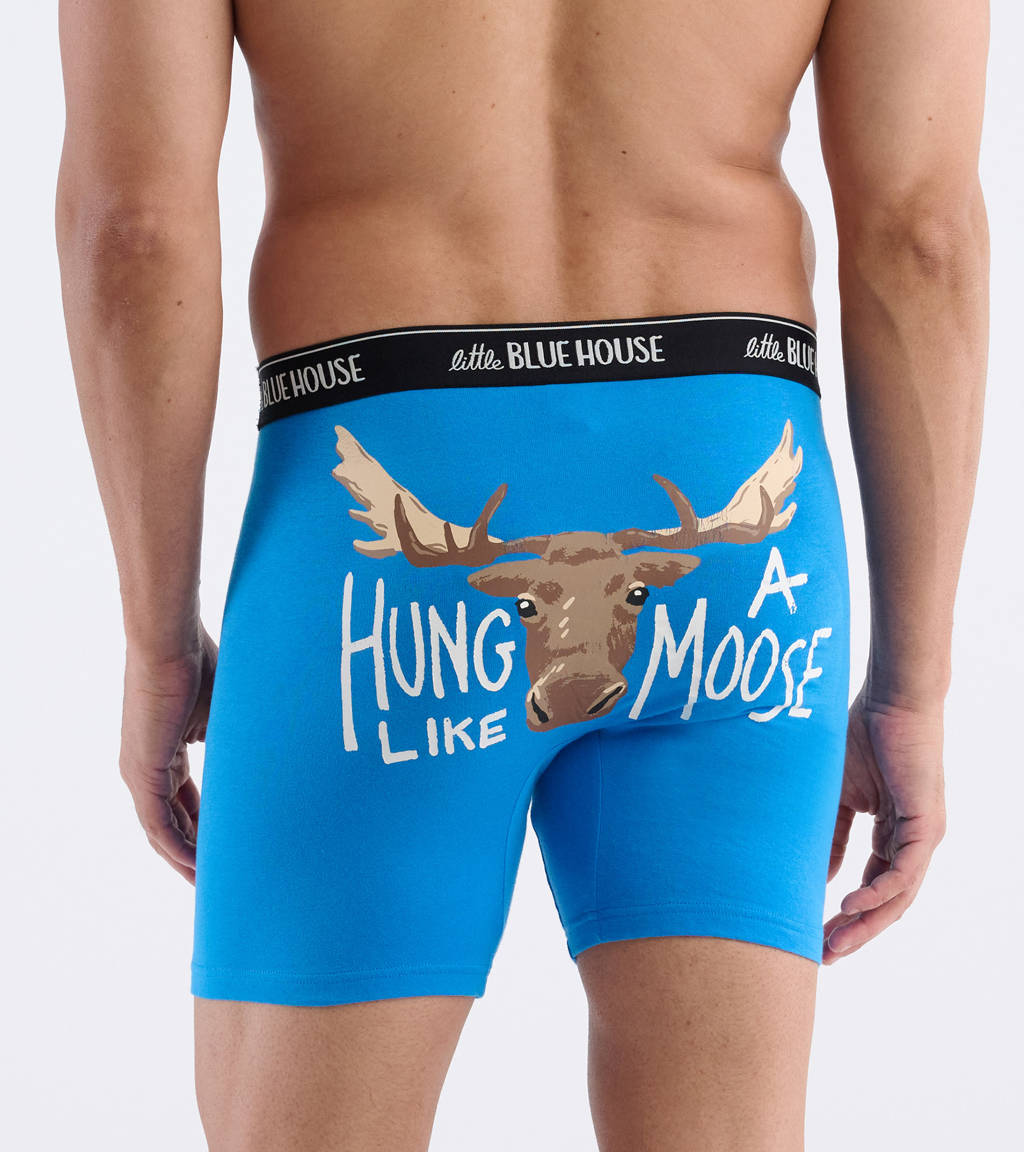 Little Blue House Boxer Short Unterhose in French Blue Blau - Hung Like a Moose Little Blue House Boxer Short Unterhose in French Blue Blau - Hung Like a Moose