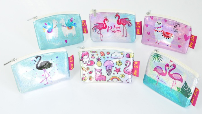 KisMe Zip Geldbörse Glitzer Tiere - Wähle von 6 Designs