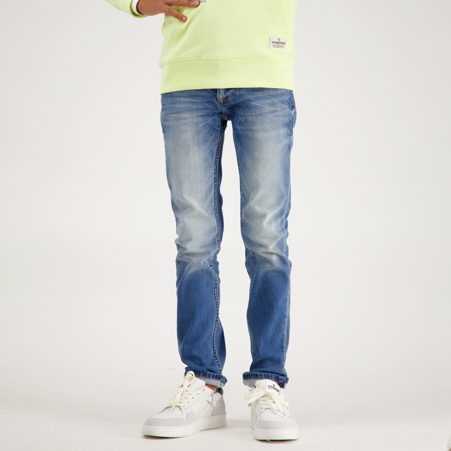 EF22KBD42105_DAVIDE_Blue-20Vintage_MODEL1 Vingino Jeans DAVIDE - Slim Fit in Blue Vintage