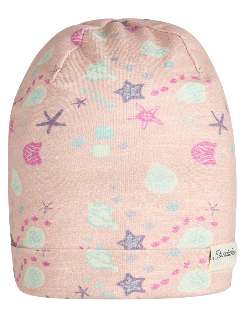 Sterntaler Beanie aus Jersey in Rosa mit Muscheln Sterntaler Beanie aus Jersey in Rosa mit Muscheln