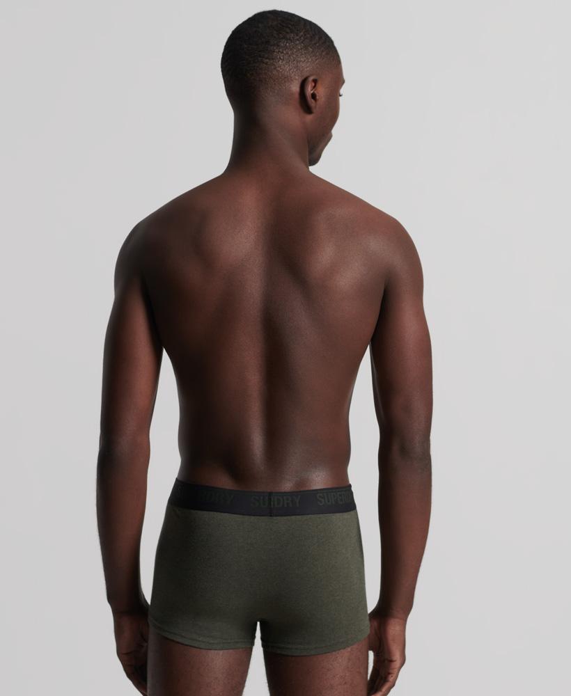 Superdry Trunk Unterhosen 3er Pack - Black/Olive/Grey