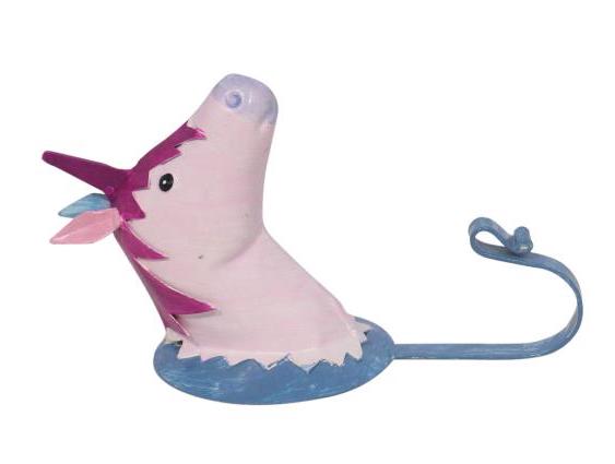 Pape Kunstgewerbe Wandhaken - Einhorn - Blau