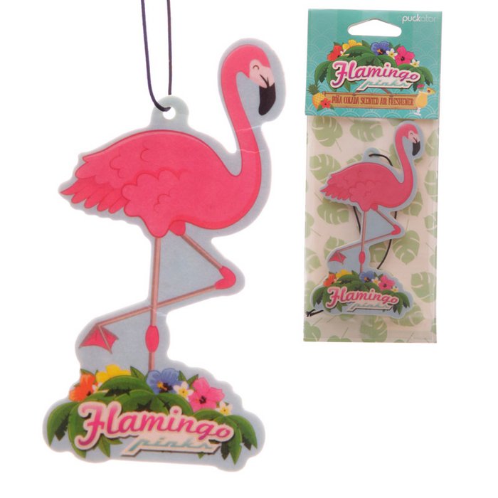 PINA-COLADA-FLAMINGO-AUTO-AIr-FRESHENER Pina Colada Flamingo Pinks Air Freshener - Auto Duft