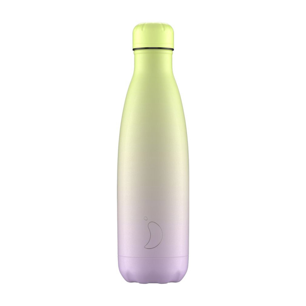 xl_lime-lilac Chilly's Edelstahl Thermos Flasche - Farbverlauf Lime/Lilac - 500 ml