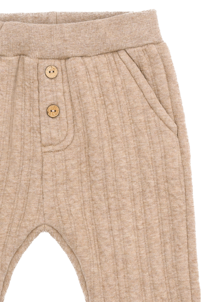 Hust & Claire Gordon Quilted Winter Warme Hose in Biscuit Beige Braun