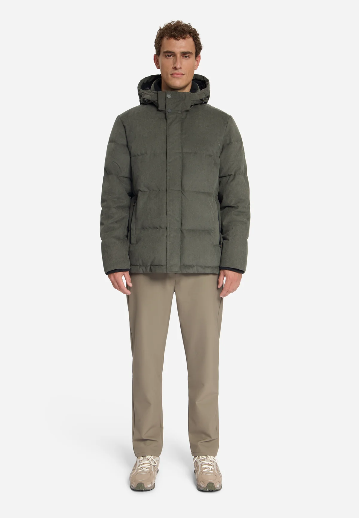 No Excess Cordjacke mit Kapuze Winterjacke für Herren in Oliv Grün No Excess Cordjacke mit Kapuze Winterjacke für Herren in Oliv Grün